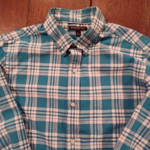 Banana Republic Turquoise Plaid shirt, size L